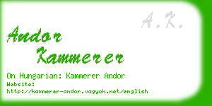 andor kammerer business card